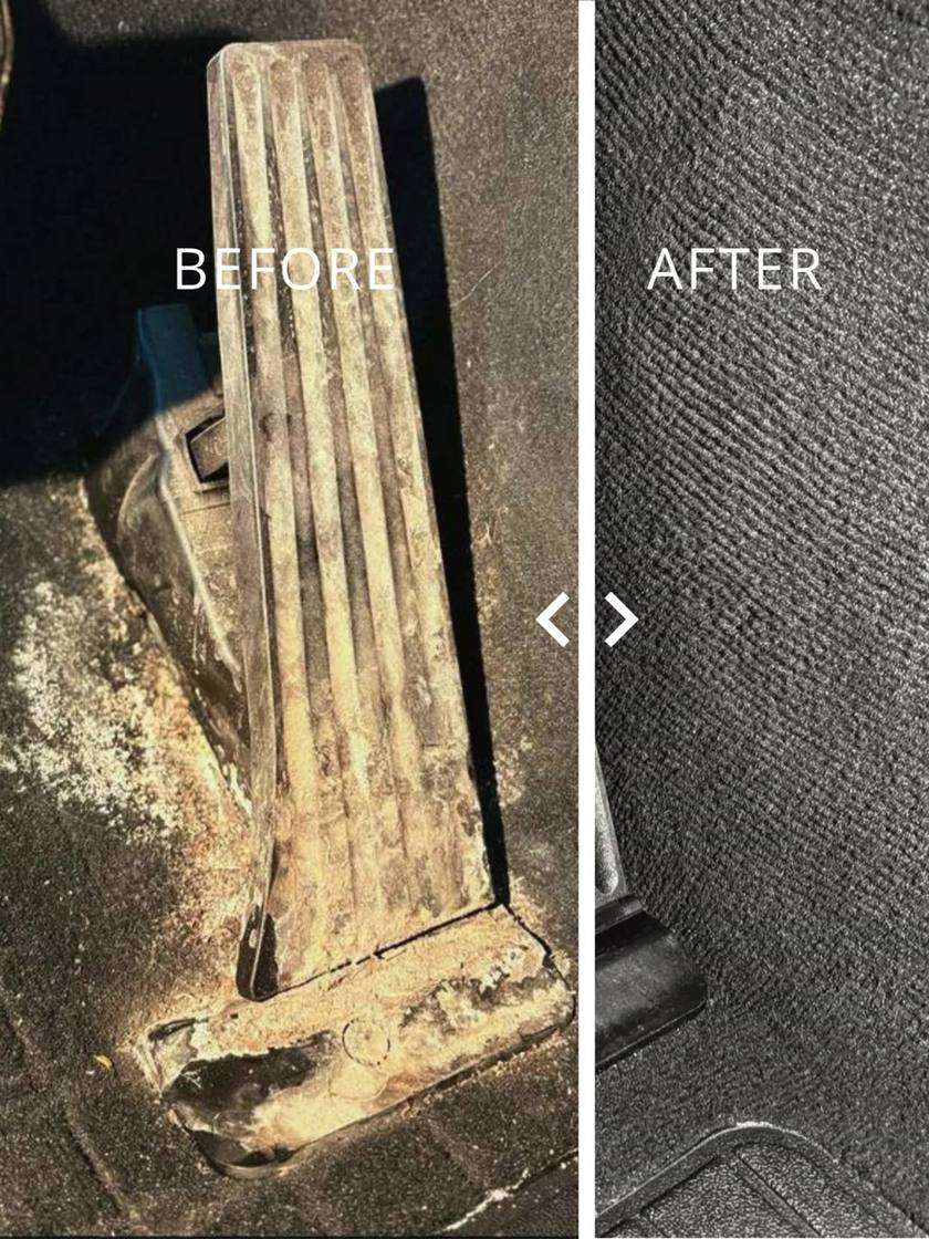 Detailing wnętrza — przed i po
